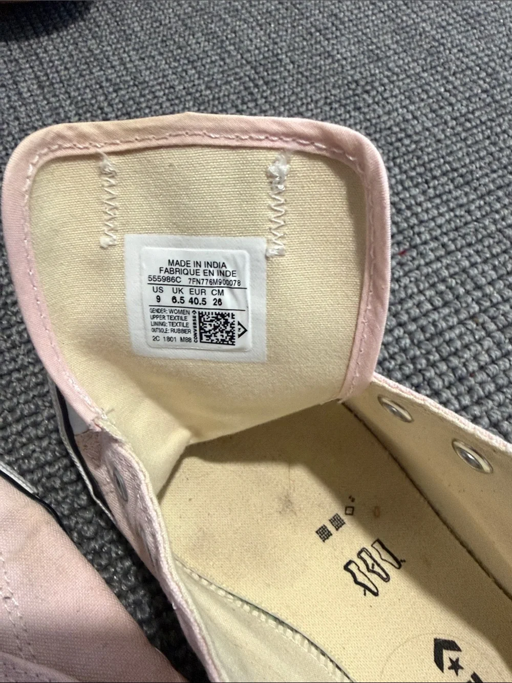Converse Women’s Light Pink Canvas Slip-On Sneakers